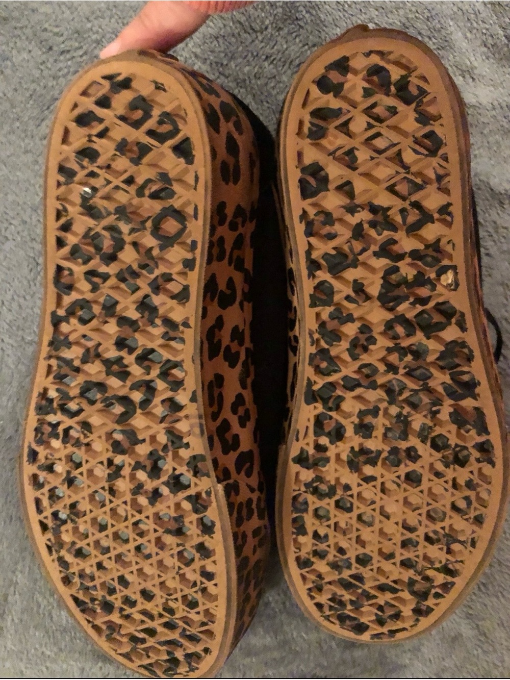 Vans Old Skool Black Leopard-Print Platform Sneakers 8.5 - Picture 5 of 6